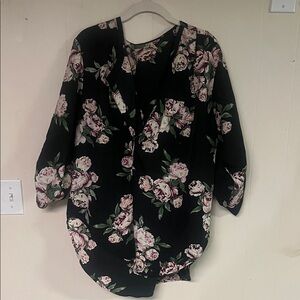 Live 4 Truth Black Floral Blouse